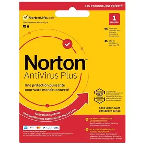NORTON logiciel antivirus et optimisation antivirus plus 2go 1 poste pas cher