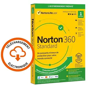 NORTON logiciel antivirus et optimisation 360 standard 10go se 1 poste pas cher
