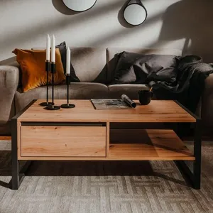 VidaXL Finori Table basse Denver 55 Chêne artisanal et gris anthracite 441180 pas cher