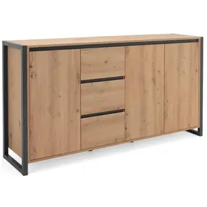 Comparateur de prix : Calicosy - Buffet Bas 3 portes 3 tiroirs L160 cm - DENVER