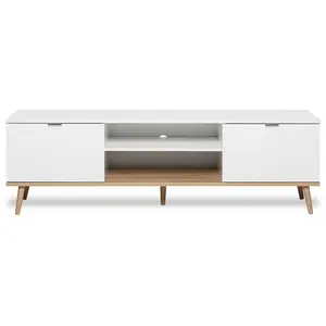 Comparateur de prix : Finori GãTeborg Meuble Tv Scandinave Blanc - L 160 Cm