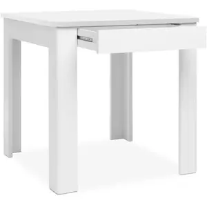 Comparateur de prix : Table OSLO - Rectangulaire - 4 personnes - 80 x 77 x 80 cm - Blanc