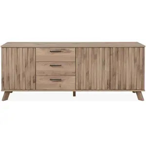 CALICOSY Meuble TV 175 cm KEYAH coloris chêne pas cher