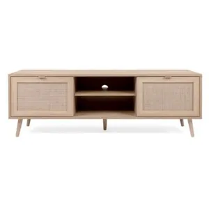 Calicosy - Meuble TV 2 portes L150 cm - Impression Rotin - BALI pas cher