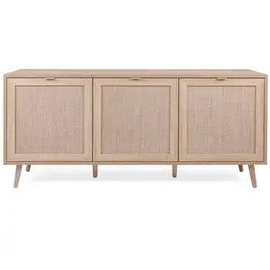 Comparateur de prix : Calicosy Buffet - Decor chene sonoma - 3 portes - BALI - L 150 x P 40 x H 71 cm