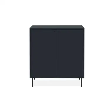 CALICOSY Petit buffet - CARACAS 01B - Bleu marine - 2 portes - 80 x 90 x 40 cm pas cher