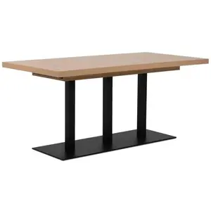 Comparateur de prix : Table à manger extensible décor chêne 8 à 12 personnes L160/240 cm
