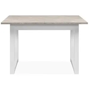 Table à manger extensible 4 à 6 personnes décor travertin L120/160 cm