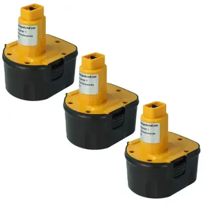 Comparateur de prix : vhbw Lot 3 Batteries Ni-MH 2000mAh 12V pour Dewalt DW981KD-2