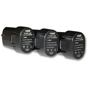 Vhbw lot de 3 batteries Li-Ion vhbw 2000mAh (7.2V) pour outils CL072DS...