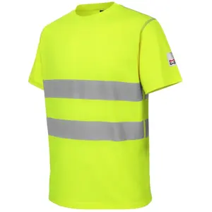 Tee-shirt de travail microporeux Würth MODYF haute-visibilité jaune XL pas cher