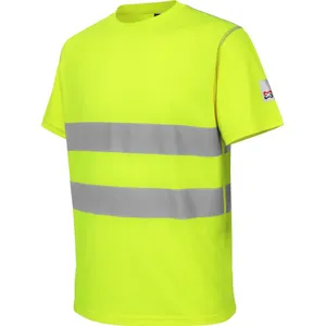 Tee-shirt de travail microporeux Würth MODYF haute-visibilité jaune L