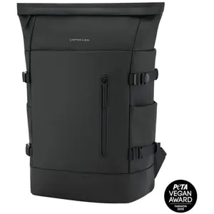 Kapten & Son - Helsinki Pro - Sac à dos urbain All Black - 26 L pas cher