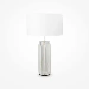 Comparateur de prix : Maytoni - Muse Lampe de table moderne avec abat-jour rond chrome E27