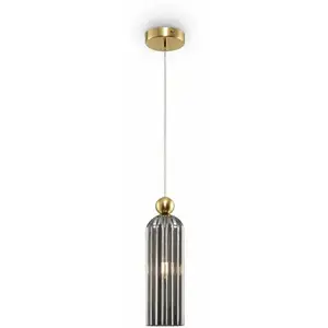 Comparateur de prix : Maytoni Antic suspension abat-jour en verre gris