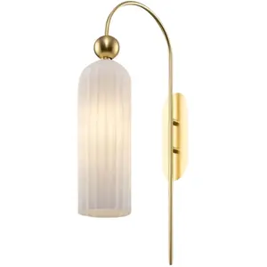 Comparateur de prix : Maytoni Antic Applique murale moderne or, abat-jour en verre blanc