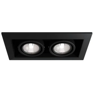 Maytoni Encastré Twin Square Downlight Noir, 2 Lumières, GU10 pas cher