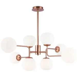 Comparateur de prix : Maytoni Erich Suspension de plafond Globe en laiton, 8 lumières, E14