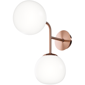 Comparateur de prix : Maytoni, applique murale Erich, laiton rosé, verre/métal, à 2 lampes