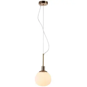 MAYTONI Erich Plafonnier Globe Laiton, 1 lumière, E14 pas cher