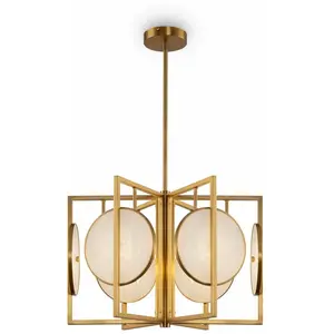 Comparateur de prix : Maytoni Marmo suspension en doré, à 6 lampes