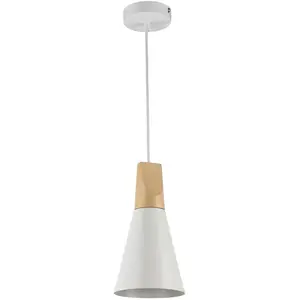 Suspension en métal blanche 14 cm Bicones - Maytoni pas cher