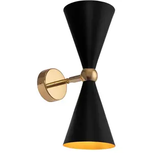 Comparateur de prix : Maytoni Vesper applique à 2 lampes noire/dorée