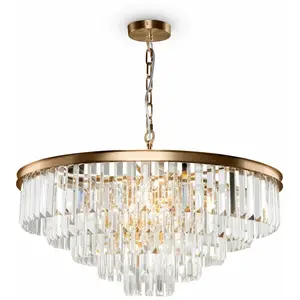 Comparateur de prix : Lustre en métal laiton 12 ampoules Revero - Maytoni