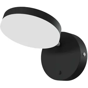 Comparateur de prix : Applique murale avec interrupteur en métal noir Fad - Maytoni