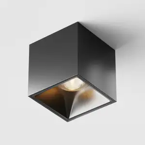 MAYTONI Downlight carré monté en surface noir, 840lm, 3000K pas cher