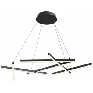 Comparateur de prix : Suspension luminaire noir LED - Maytoni - Moderne - Hauteur 120cm Largeur 101cm