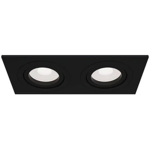 Maytoni Encastré Twin Square Downlight Noir, 2 Lumières, GU10