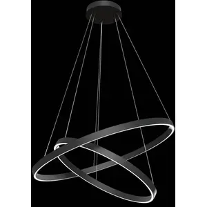 Comparateur de prix : Maytoni Rim suspension LED, 840, 2 anneaux, noire