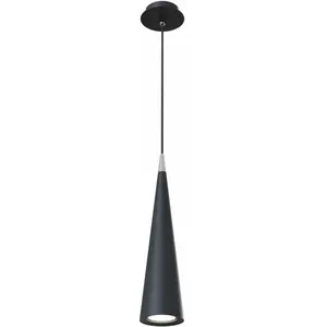 Maytoni Nevill plafonnier slim noir, 1 lumière, gu10