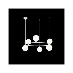 Comparateur de prix : MAYTONI DECORATIVE LIGHTING Ring Plafonnier suspendu blanc, 6 lumières, G9