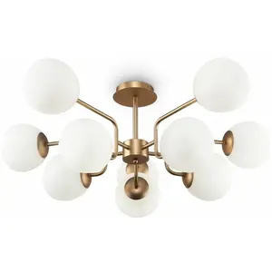 Comparateur de prix : Plafonnier - Maytoni - Erich - 10 Lumières - Laiton - E14 - Moderne