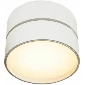Maytoni Plafonnier LED Onda, Ø 12 cm, 3.000K, 19W, blanc