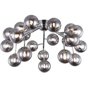 Comparateur de prix : Maytoni Dallas plafonnier semi-encastré chrome, 20 lumières, g9