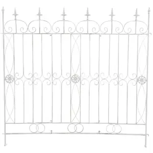 Comparateur de prix : CLP Clôture de jardin résistante en métal Blanc antique
