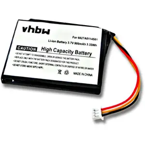VHBW Batterie LI-ION 900mAh pour TomTom Via 135, 135M. Remplace : 6027... pas cher