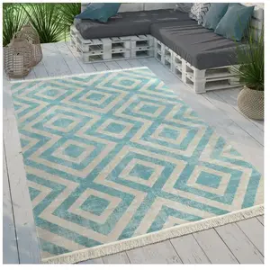 Comparateur de prix : Paco Home - Tapis Intérieur & Extérieur Tissé à Plat Motif Losanges Mo...