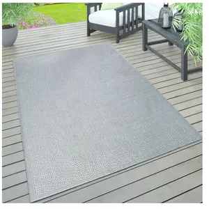 Tapis Intérieur & Extérieur Terrasse Et Balcon Monochrome Structuré Gr... pas cher