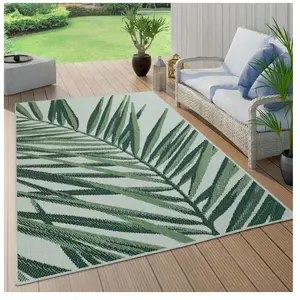 Comparateur de prix : Tapis Exterieur Terrasse Salon Cuisine Palmiers Jungle Fleuri Motif Bo...
