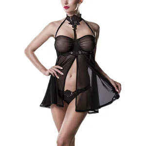 Grey Velvet Babydoll N° 20024 pas cher