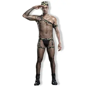 SARESIA Costume Militaire en Résille pas cher