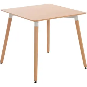 Comparateur de prix : Table de Cuisine Vintage - CLP - Viborg - Bois de Hêtre - Carrée - 4 places
