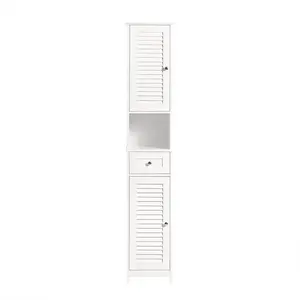 Comparateur de prix : SoBuy FRG236-W Meuble Colonne de Salle de Bain Armoire haute Meuble rangement