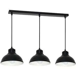 Licht-erlebnisse - Lustre suspension d'intérieur sven noir à 3 lumière... pas cher