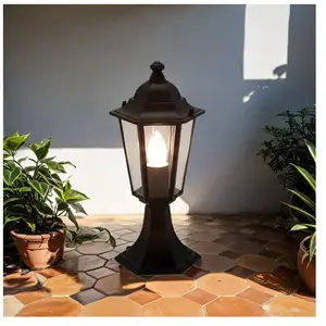 Licht-Erlebnisse Borne lumineuse d'extérieur PARIS au design rétro noir dans le style c... pas cher