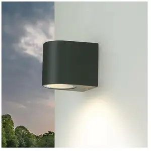 Applique d'extérieur aalborg anthracite au design moderne en forme ron...Vendu paramazon